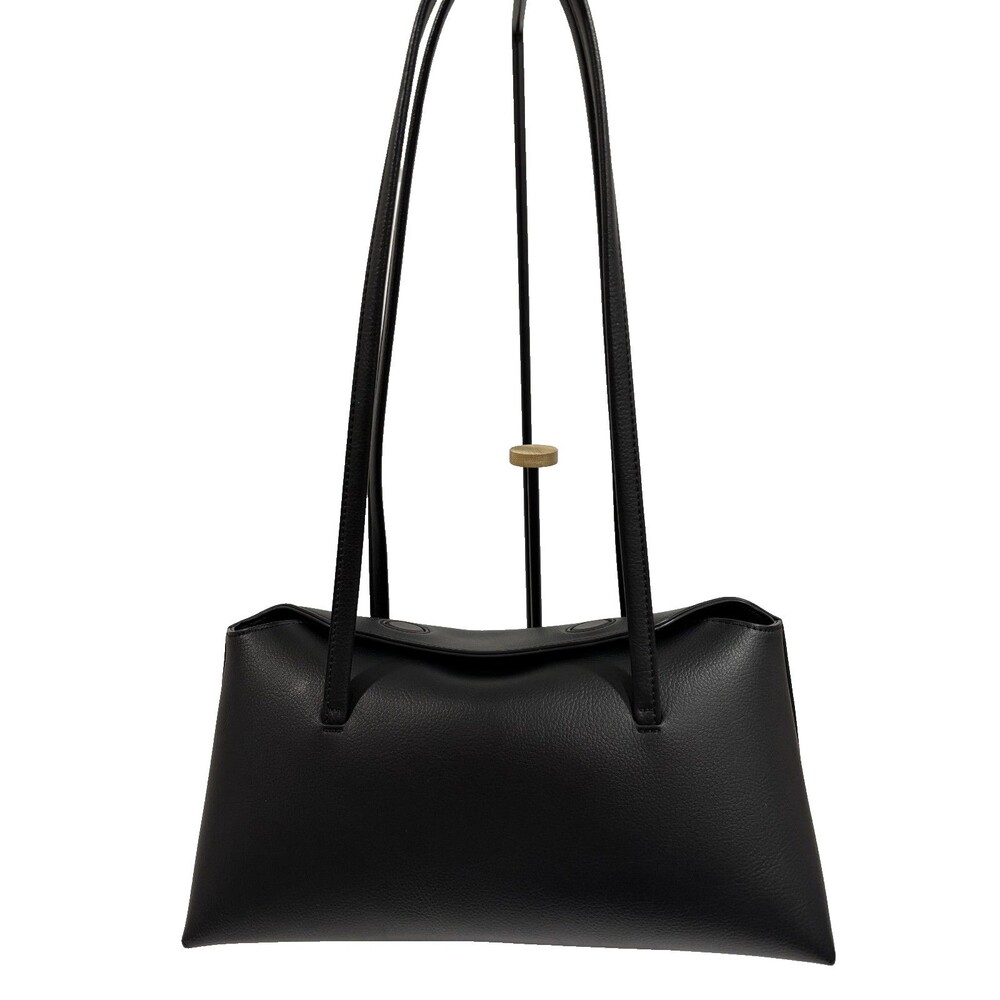 Freja New York Chrystie Handbag Purse Shoulder Bag Black Color Vegan Leather - Picture 11 of 12